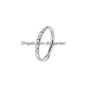 Diamant perlé anti-allergie en acier inoxydable anneau de nasme vis à balles de rose perçage anneaux femmes bijoux Will et dandy gif dhgarden dh8d6