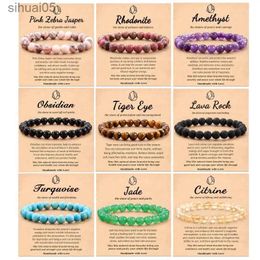 Kralen energiebalans Amethist vulkanische aventurijn turquoise ketting armband vrouwen mencard edelsteen rekbare roze kralen armbanden cadeau YQ240226