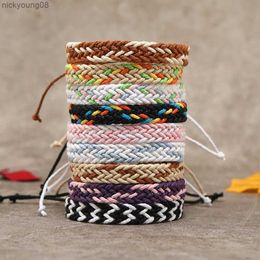 Kralen Europese Pulsera Tela Vintage Bohemen geweven stof armband voor mannen etnische Nepal gevlochten Tissu armband mannen vrouwen sieraden GiftL231114