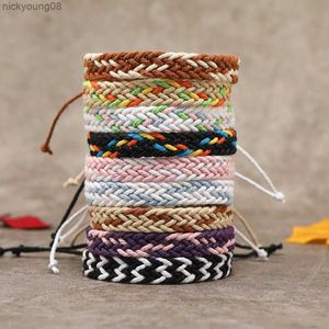 Pulsera Europea con cuentas Tela Vintage Bohemia Pulsera de Tela tejida para hombres étnico Nepal trenzado Tissu Pulsera hombres mujeres joyería GiftL231114