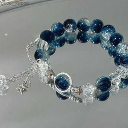 Conception de niche de mode perle galaxie suspendue Super Fairy Star Bracelet pour femmes accessoires de petite amie polyvalente et douce