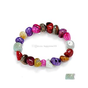 Géométrie Perlée Naturel Agate Bracelets Pour Les Filles Déclaration Bijoux De Mode En Gros Pierre Couleur Grosses Perles Bracelet Bracelets Femmes D Dhgoc