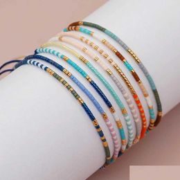Kralen go2boho zaad kleine armband geschikt voor vrouwen boho pseras ontwerper colorf vriendschap verstelbare sieraden accessoires drop deli dhlo4