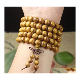 Teck Or Perlé 8Mm 6Mm 108 Perles Bracelets Et Brins Hommes Femmes Bijoux Fabricants En Gros Exécuter Drop Delivery Dh6Jr