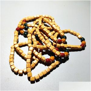 Bracelets élastiques en bois naturel perlé à la main pour femmes hommes amant charme fête club décor bijoux de mode livraison directe Jewe Dhlhx