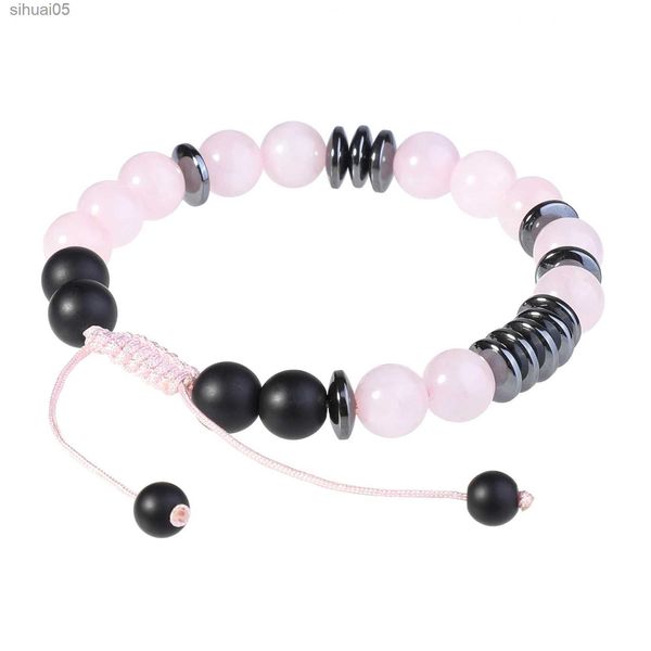 Cuentas de cristal curativo con cuentas, pulsera tejida, Reiki, hematita, código de Sherlock Holmes, te amo, pulseras con dijes para hombres y mujeres, joyería YQ240226