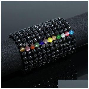 Perlé Hématite Opale Perles Bracelet Strand Cats Eye Bracelets Réglables Pour Femmes Hommes Mode Bijoux Drop Delivery Dhdra