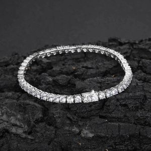 Bijoux en perles Bracelet Rock Rock Hiphop Chains Womens Silver Gold Chain Diamond Zircon For Men 84QH #