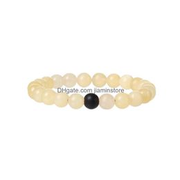 Bracelet en pierre en pierre de nage en perles perles perles de pouvoir diffuseur quartz semi-précieux couple de bracelets de guéris