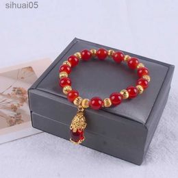 Perlé chanceux Feng Shui Pi Xiu Bracelet pour femmes hommes coloré cristal pierre perles Bracelets apporter bonne chance richesse Bracelet bijoux YQ240226