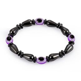 Kralen Magnetische Energie Boze Oog Paar Strengen Armband Voor Mannen Vrouwen Power Gezonde Zwarte Galsteen Kralen Kettingen Bangle Sieraden drop Dhyhx