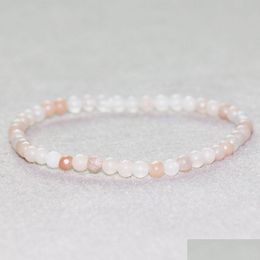 Perlé Mg0019 Vente en gros 4 mm Mini bracelet de pierres précieuses Aventurine rose Femmes Yoga Mala Protection de l'énergie Bijoux Drop Livraison Dhgarden Dht23