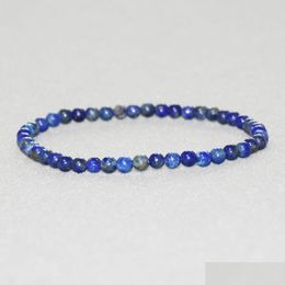 Kralen mg0028 groothandel 4 mm lapis lazi mini edelsteen armband natuursteen dames yoga mala kralen sieraden drop levering armbanden dhnvf