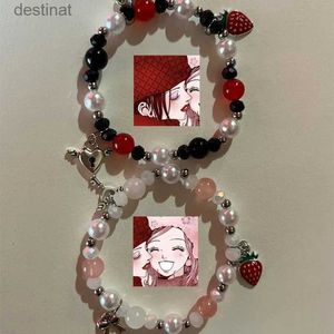 Bracelets d'amitié assortis Nana et Hachi en perles, bijoux Y2K faits à la main, L24213