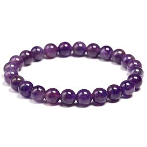 Bracelet en améthyste naturelle perlée pour femmes, pierre de Couple, Quartz violet s 6 8 10mm, bracelets de perles, bijoux cadeaux 221020