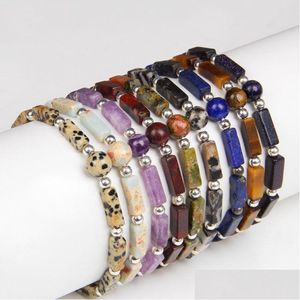 Perles de cristal naturel perlé brins faits à la main charme guérison NCE bracelets pour femmes fille fête club yoga bijoux livraison directe Dhjql