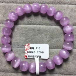 Bracelet de perle de kunzite naturel en perle