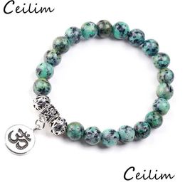 Kralen Natuursteen Kralen Geweven Armband Armbanden Genezing Nce Gebed Sieraden Cadeau Aanpassen Mannen Vrouwen Mode Drop Levering Armbanden Dhpnp