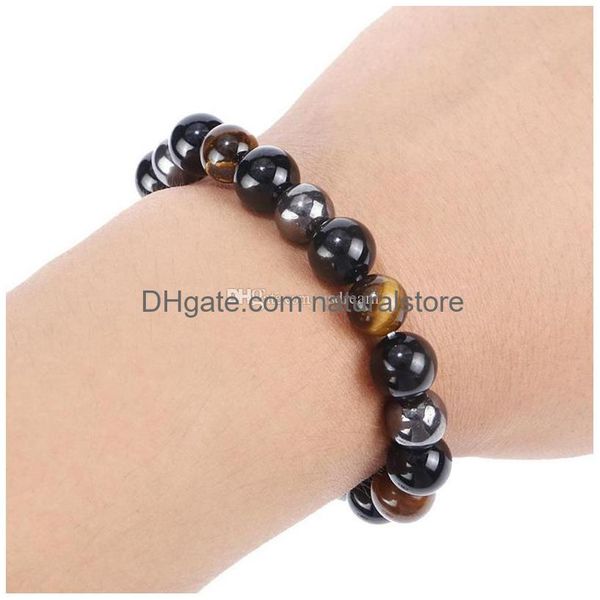 Perlé Pierre Naturelle Oeil De Tigre Brins Bracelet Santé Perles Femmes Hommes Bracelets Bijoux De Mode Will Et Sandy Cadeau Drop Delivery Dhm4W