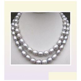 Colliers de perles Beautif 910 mm naturel tahitien gris argent collier de perles 32 Quot96722979172376 livraison directe bijoux pendentifs Dhake