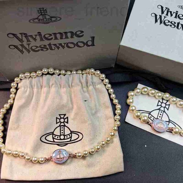 Colliers de perles concepteurs Empress Dowager Xi Lu Luxury Luxury Backle Pearl Perle Colliers Femme Candline Chaîne régulière Email High Version Bracelet Femmes DGPY