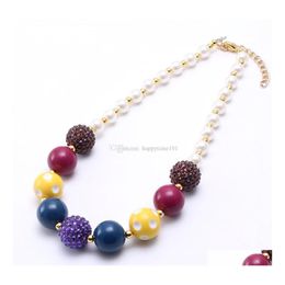 Colliers De Perles Européenne Kid Chunky Collier Est Arrivel Mode Bubblegume Perle Bijoux Pour Bébé Fille Drop Delivery Colliers Penda Dhizx