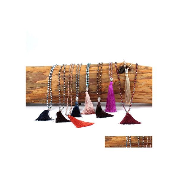 Colliers de perles Collier en cristal exclusif Lady Sier Tête de Bouddha Mode Gland Accessoires longs Cadeaux de Saint Valentin G349Q Drop de Dhgis
