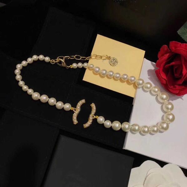 Colliers de perles Mode classique 100e anniversaire designer collier de perles pour les femmes Fête Mariage Lovers Day Cadeau bijoux Mariée Avec sac en flanelle Motion actuel 70