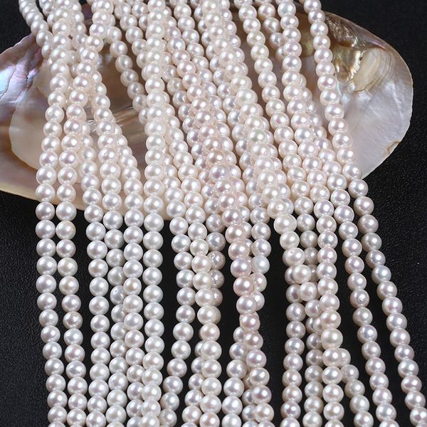 Colliers de perles Fine Jewelry Selling Chinese Akoya Round Shape Natural White Color Pearl Strand 230306