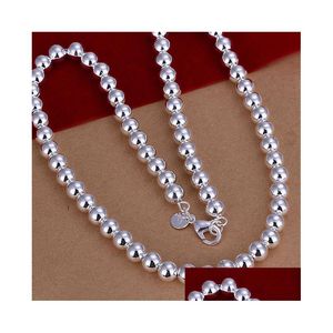Colliers de perles Lourd 75G 8Mm perles collier modèles masculins solide plaqué Sterling Sier Stsn111A mode 925 chaînes usine livraison directe Dhcy0