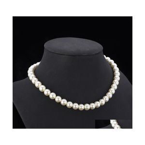 Kralen kettingen hoogwaardige synthetische parelketting voor vrouwen trendy Resiverable Luxe Wit/Zwart 600 K2 Drop Delivery Sieraden Dhrko