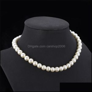 Colliers perlés Collier de perles synthétiques de haute qualité pour femmes à la mode redimensionnable luxe blanc/noir colliers de perles 600 K2 Drop Del Dhvxi