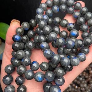 Colliers de perles Meihan naturel un oeil de chat noir Madagascar Labradorite bracelet perles de pierre pour la fabrication de bijoux conception bricolage 230320