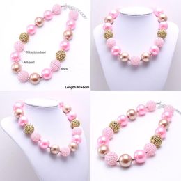 Colliers de perles Mticolor Design Kid Chunky Collier 20mm Perle Pendentif Bubblegum Enfants Bijoux Pour Les Filles En Bas Âge Drop Livraison Ot2Nr