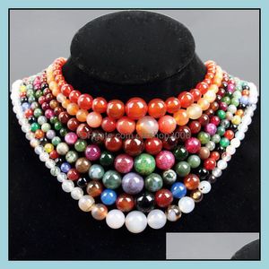 Colliers de perles Agate naturelle rouge indien herbe tour chaîne collier pierre perle goutte livraison 2021 bijoux pendentifs Carshop2006 Dh253