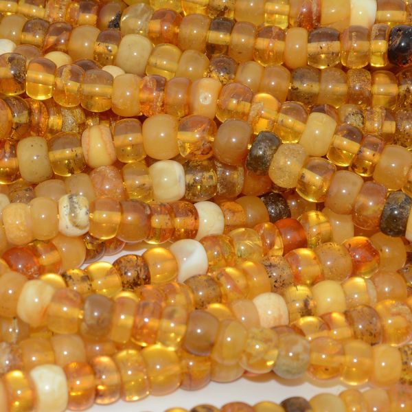Colliers de perles naturelles multicolores ambre de la Baltique, perles de roue à Tube plat irrégulier en vrac 5mm52mm 6mm6m 230320