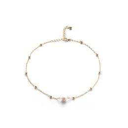 Kralen kettingen parel choker sierlijke verstelbare ketting 18k goud vergulde ctured barque parels kleine ketting delicate moeders valentijn dh8jv