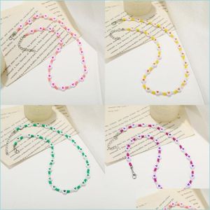 Perlenketten Perlenhalskette Geometrie Liebe Schlüsselbein Kette Retro für Frauen Herz Perlen Halsband Schmuck 4 3SY H1 Drop Lieferung 2021 N Dhmlc