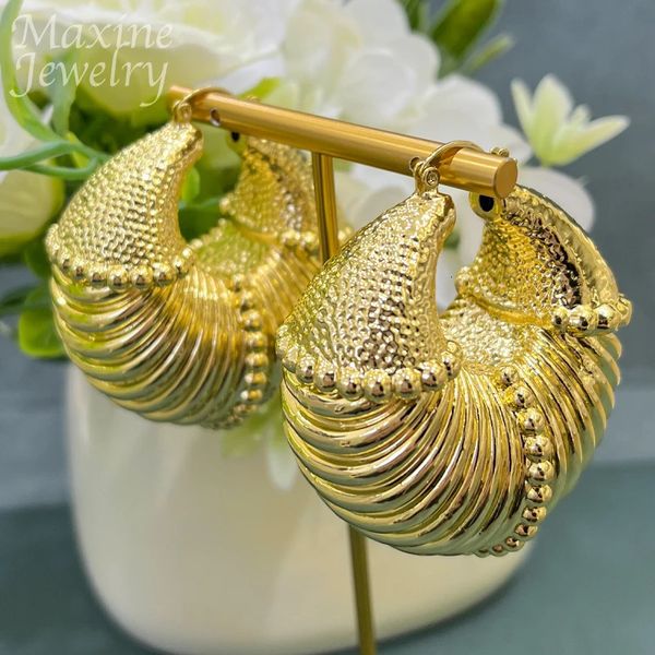 Colliers de perles pendentif boucles d'oreilles audacieuses pour femmes Dubai 24K plaqué or cuivre ensembles de bijoux Afrique luxe fête cadeau de mariage accessoire 231124