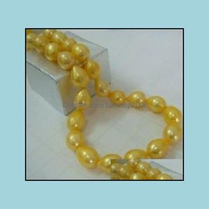 Colliers de perles Pendentifs Bijoux 11-1M Naturel Mer du Sud Collier de perles d'or 18 pouces 14K Gold Aessories Drop Livraison 2021 V4Q6W