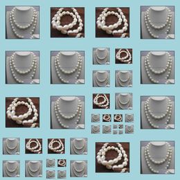 Colliers de perles avec pendentifs, bijoux baroques de 12 à 1M, collier de perles blanches de la mer du Sud, fermoir en or 14 carats, livraison directe 2021 H7Zxa