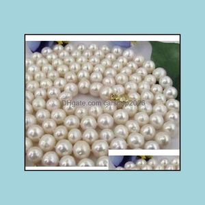 Colliers perlées bijoux 35 pouces 9-10 mm Collier de perle blanc de mer du Sud Natural 14K
