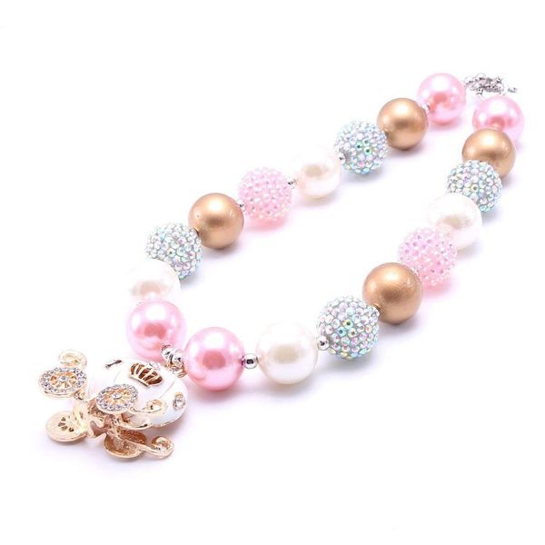 Colliers De Perles Rose Couleur Citrouille Carrige Kid Chunky Collier Halloween Style Bubblegum Perle Enfants Bijoux Pour Tout-Petits Filles Dr Dhuk8