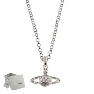 Colliers de perles Saturn collier incurvé perles diamant Tennis collier femme chaînes en argent Style Vintage tendance