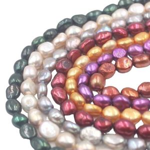 Colliers de perles sélectionner par couleur 8x10mm forme libre irrégulière perles de perles naturelles d'eau douce pour la fabrication de bijoux brin 15 