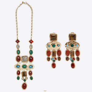 Colliers perlés Vintage ZA déclaration pierre collier Femme bohème ethnique coloré collier chaîne collier ras du cou Femme fait à la main bijoux d'été 230208