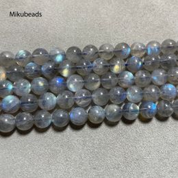 Collares con cuentas Venta al por mayor Natural 7.5mm A Madagascar Labradorite Smooth Round Loose Beads para hacer joyería DIY Stone Necklace Strand 221207