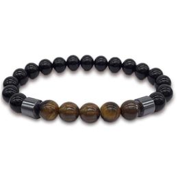 Kralen nieuwe armbanden lava stenen obsidiaan magnetische hematiet kralen speld magnit polsband mannen creatieve cadeau drop levering juweel dhgarden dhc6r