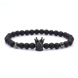 Kralen nieuw merk trendy imperiale kroon bedel armbanden mannen natuursteen kralen voor vrouwen sieraden drop levering 202 dh7do