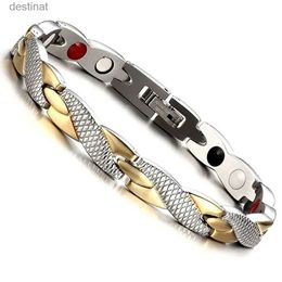 Perlé nouveau motif de Dragon torsadé Bracelet magnétique magnétique sain pour les femmes aimants de thérapie de puissance Bracelets Bracelets pour femmes MenL24213